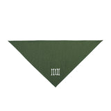carbon hound jungle green bandana for dogs on a white background