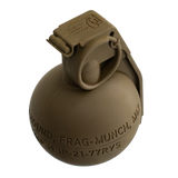 carbon hound dog toy green frag much grenade dog toy in heavy natural rubber for aggressive chewers top view