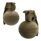 pair of carbon hound dog toys green frag much grenade dog toy in natural rubber for aggressive chewers