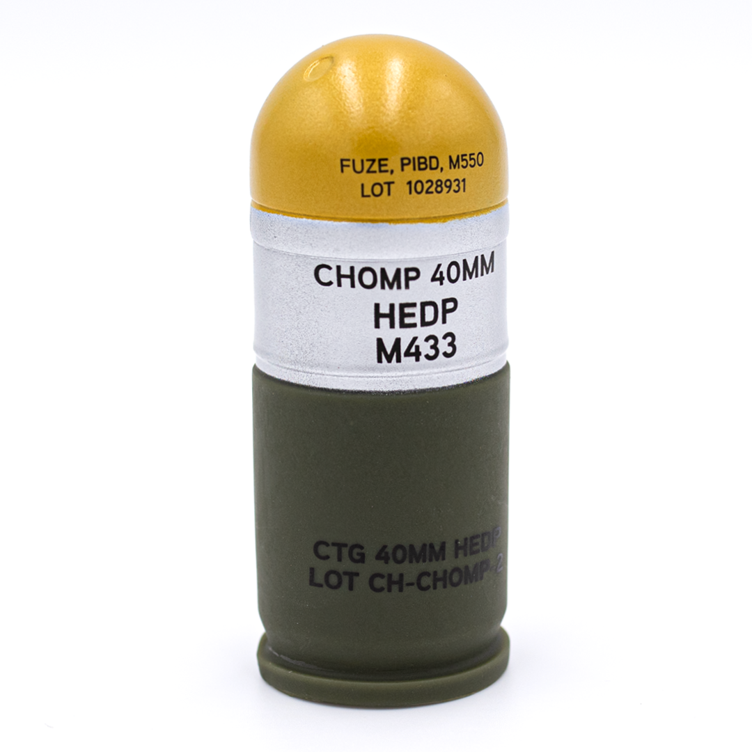 carbon hound 40 Mike Mike 40mm HEDP. M433 grenade dog toy for heavy chewers accurate replica of the 40mm grenade