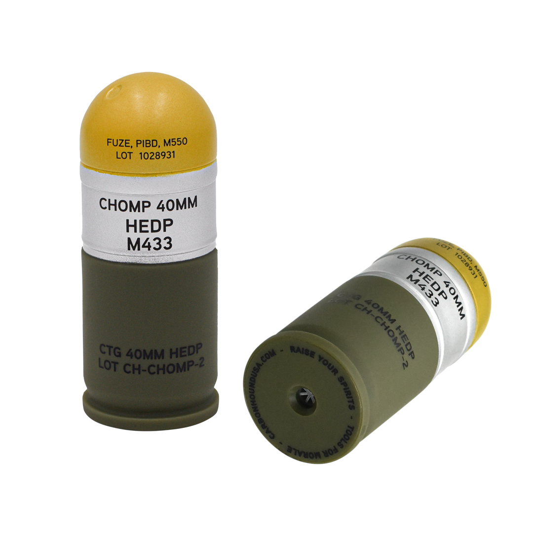 carbon hound 40 Mike Mike 40mm grenade replica rubber dog toy